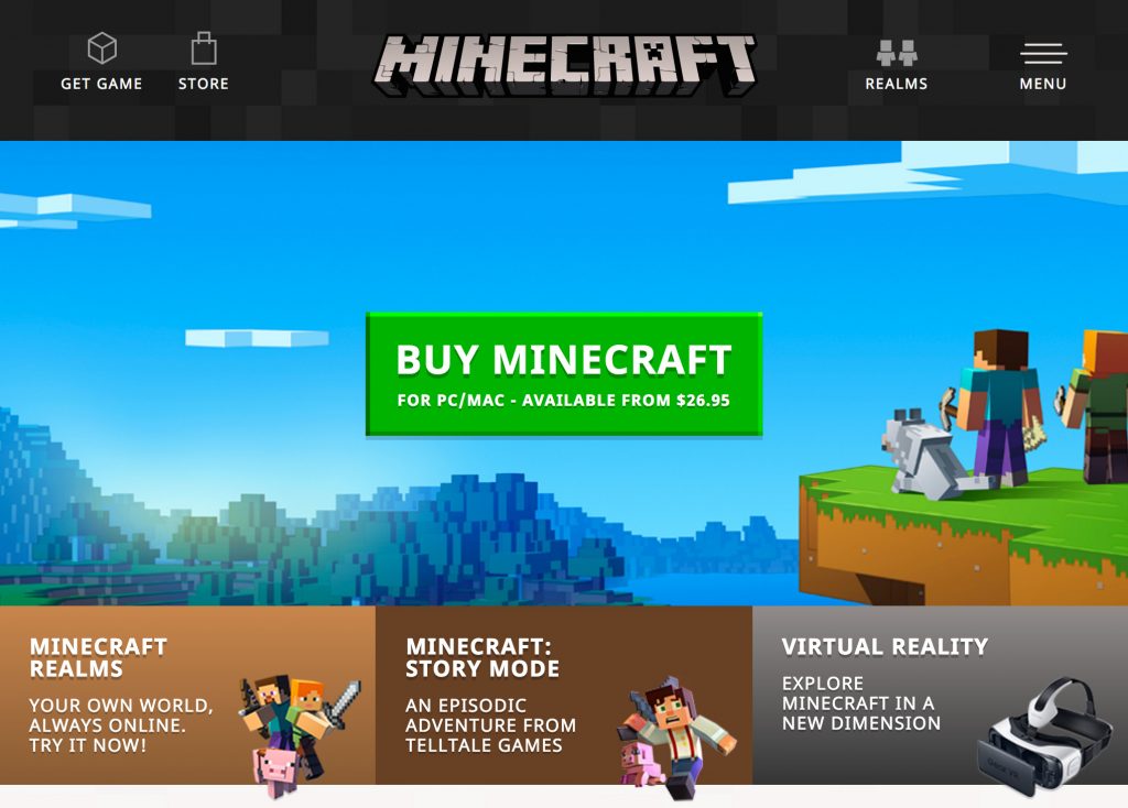 New Minecraft Website