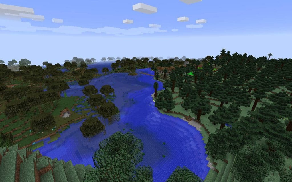 River, Swamp Biome and Village