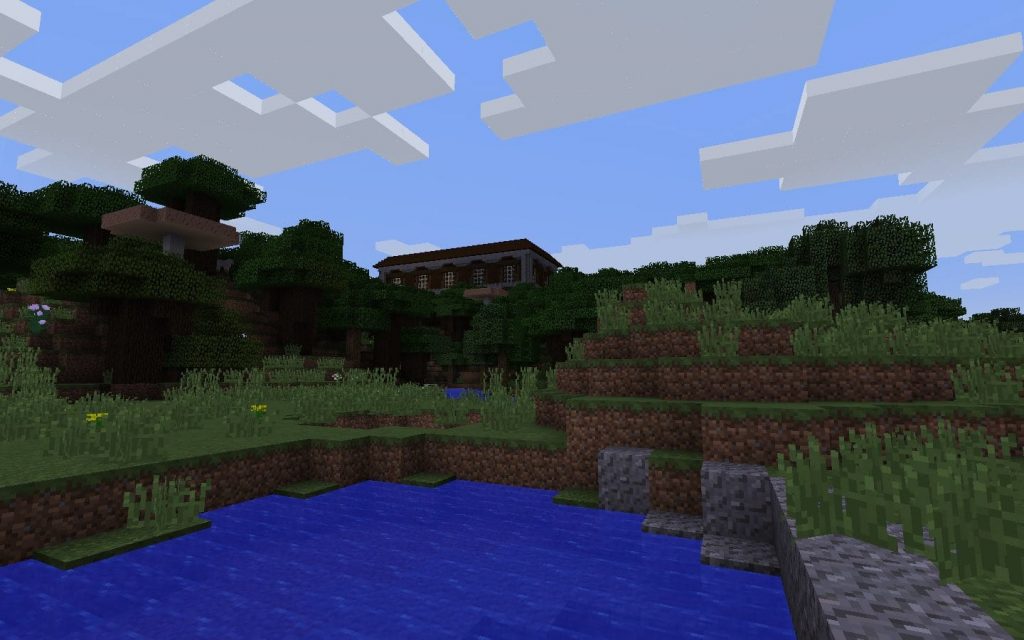 Spawn in a Roofed Forest Staring at a Mansion Minecraft Seed HQ