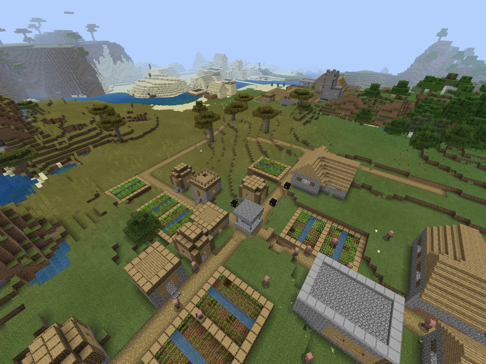 Minecraft PE City Seed Villages
