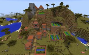 Mountainside Savanna Village Seed for Minecraft PC