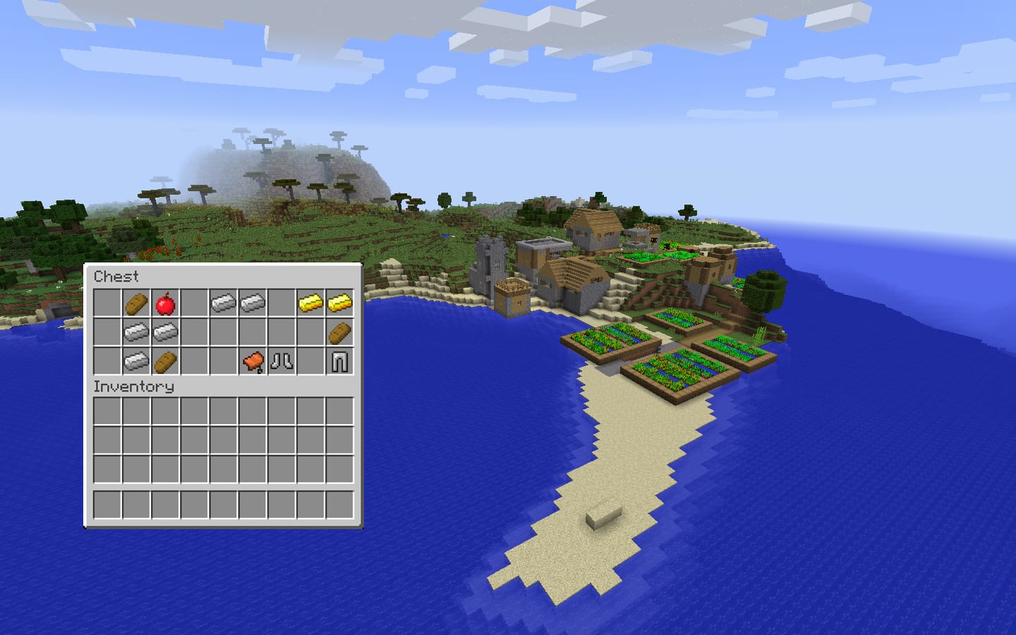 Blacksmith Village On Ocean S Edge Minecraft Seed Hq