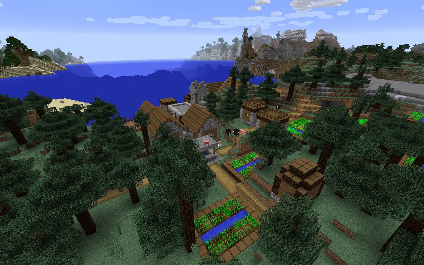 Waterfront Village And Nitwit Minecraft Seed Hq