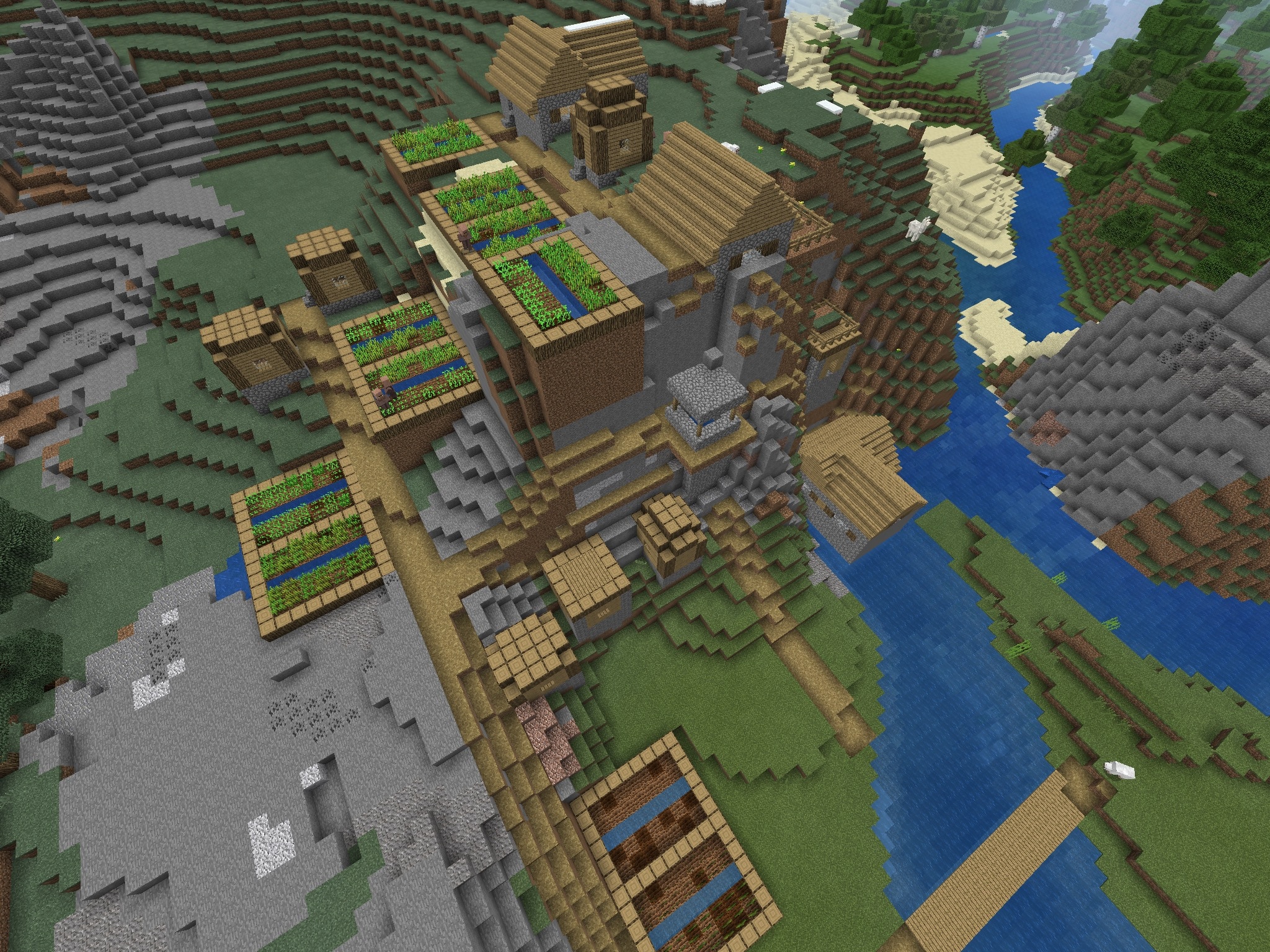 Minecraft PE Seed - Mountain Village