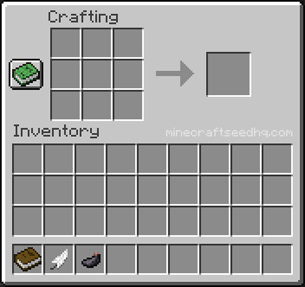Minecraft Make a Book and Quill - Step 1