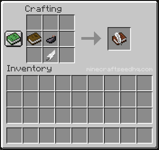 Minecraft Make a Book and Quill - Crafting Recipe