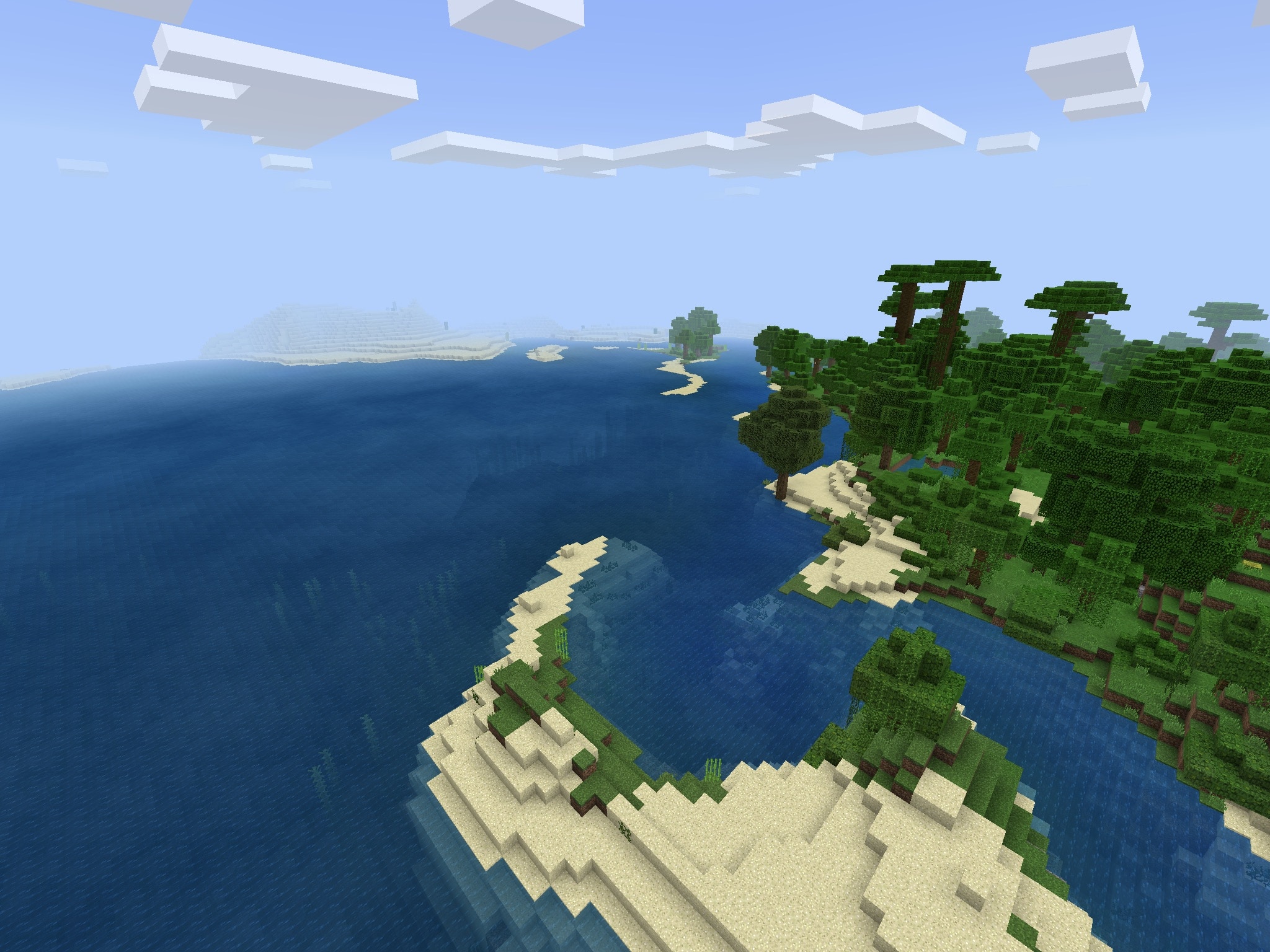 Minecraft PE Seed: Jungle Tropical Beach