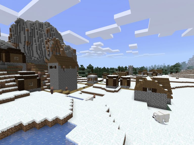 Snowy Villages and Ravines [Minecraft PE Seed] Minecraft Seed HQ
