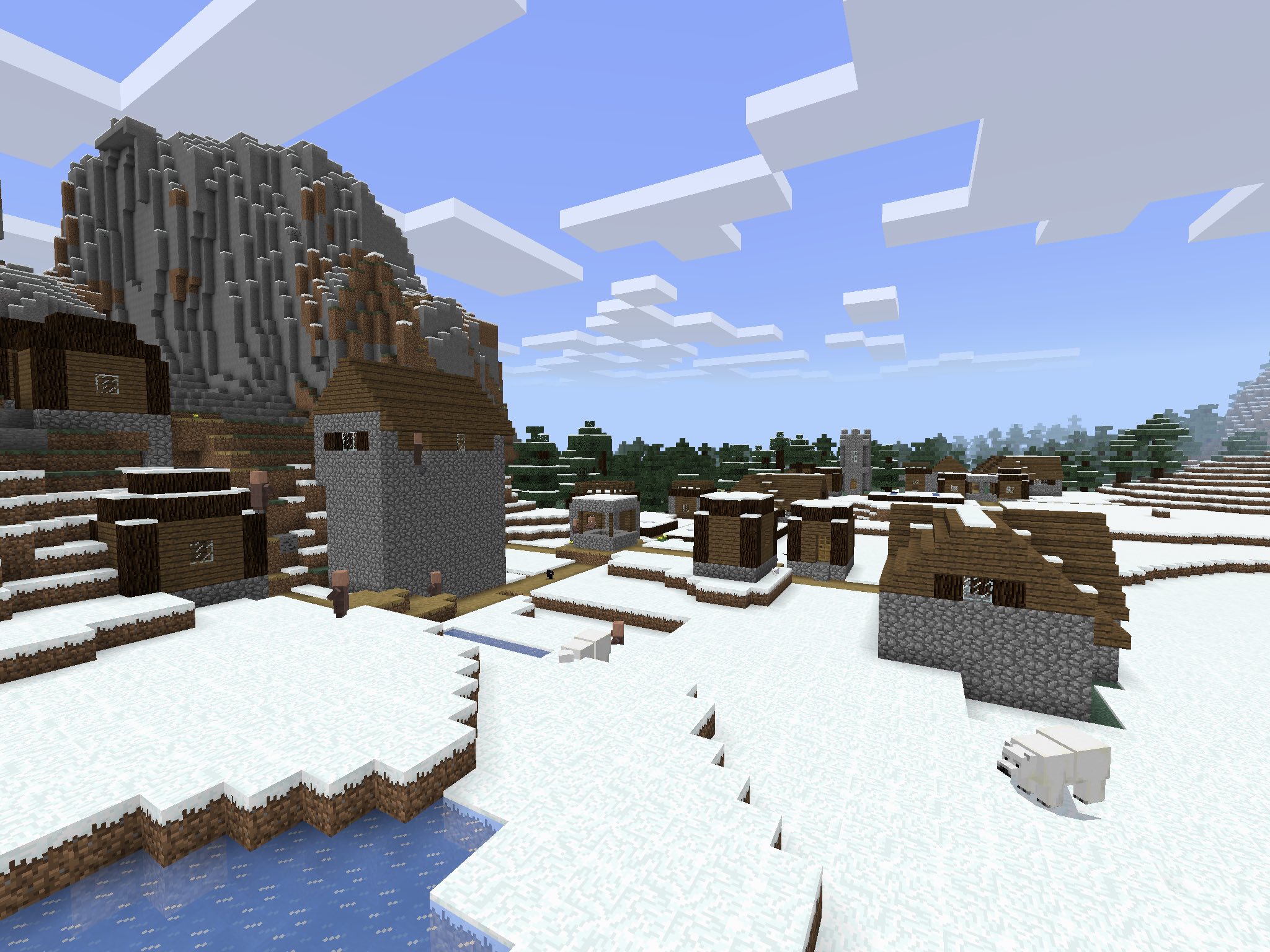 Snowy Villages And Ravines Minecraft Pe Seed Minecraft Seed Hq