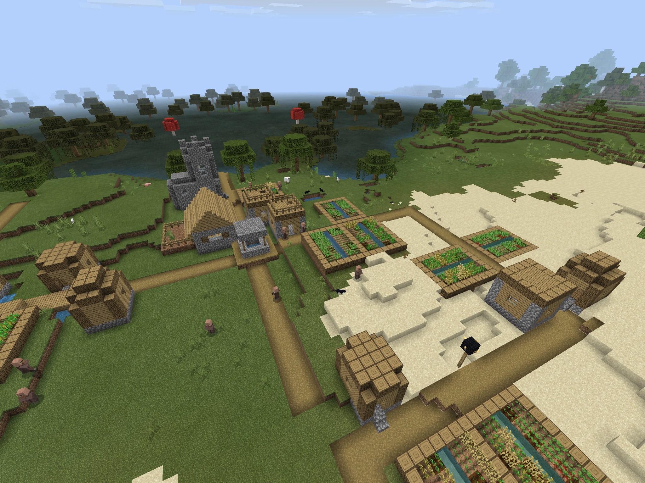 Stronghold Seed Over Village - Minecraft PE Seed