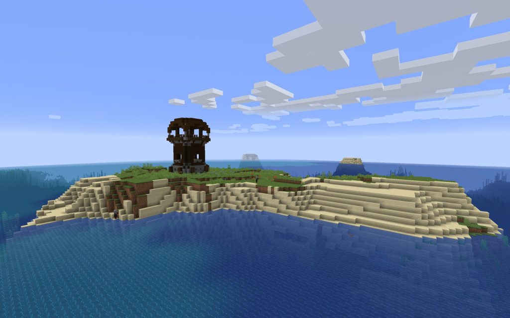 Pillager Outpost Island and Ocean Biome
