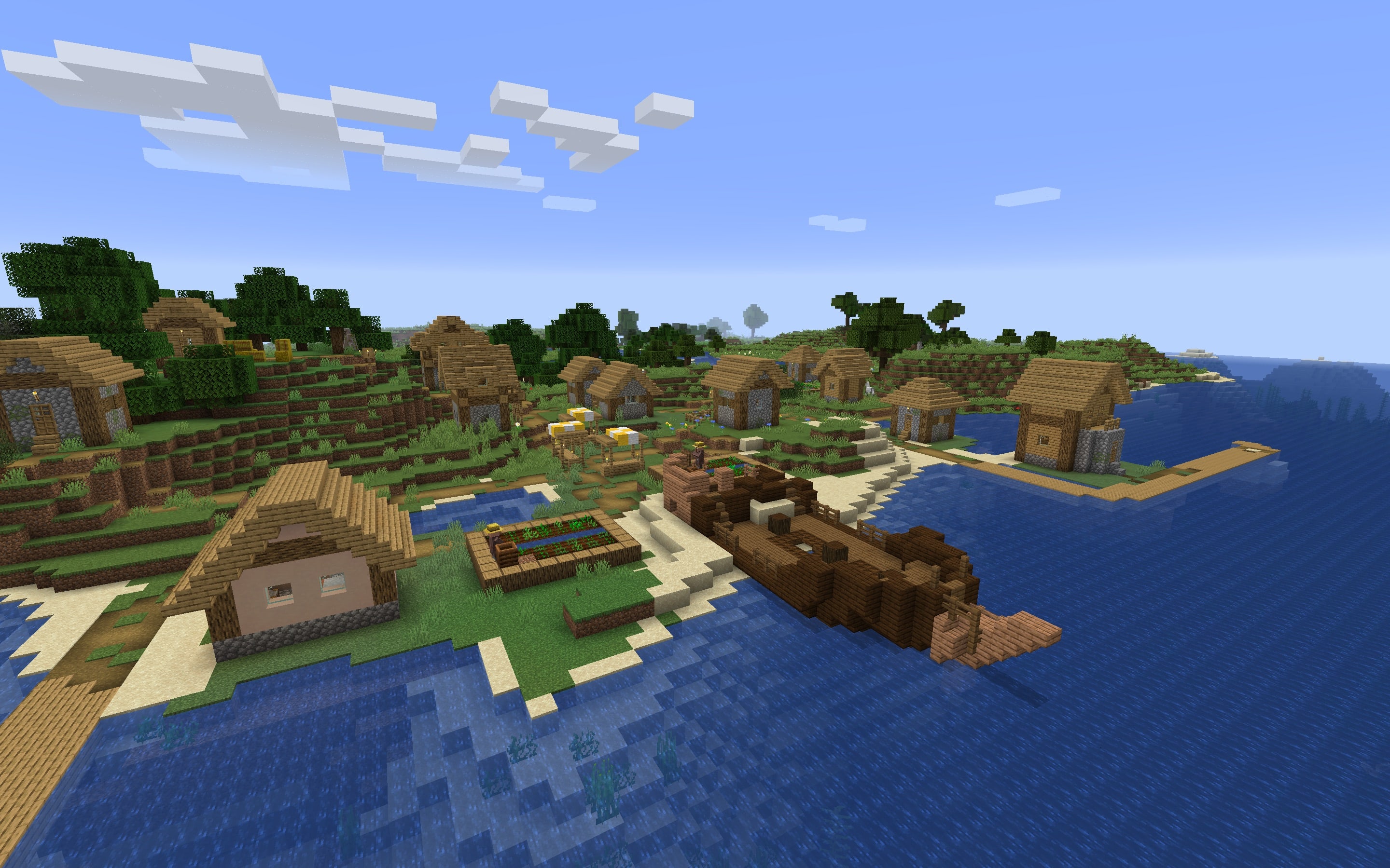 Shipwreck Village Minecraft Seed
