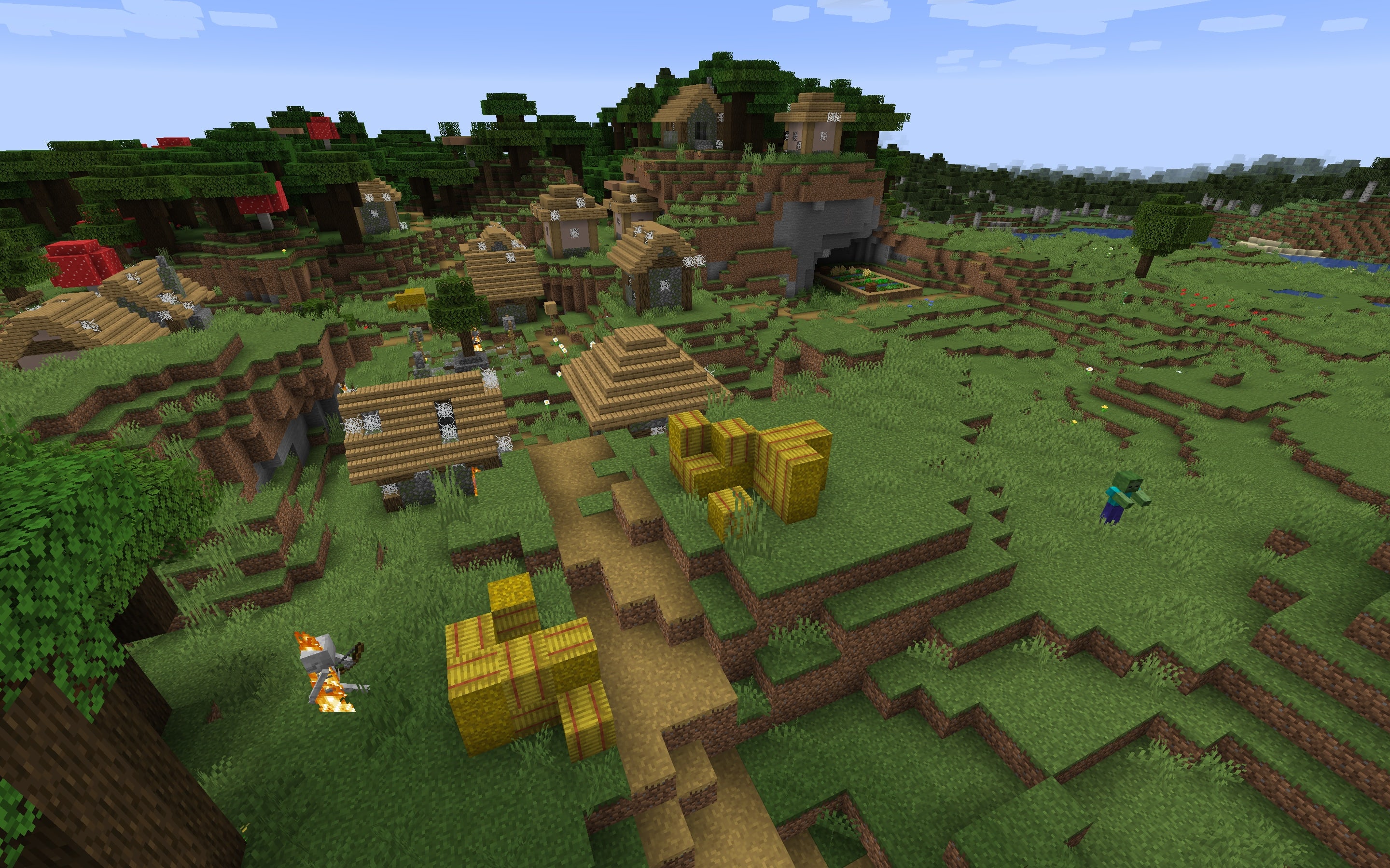 Minecraft 1.14 Seed - Forest Village Zombie